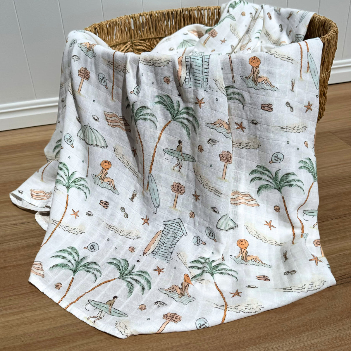 Beach Days Bamboo Swaddle