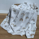 Peaceful Rainbow Cotton Muslin Swaddle