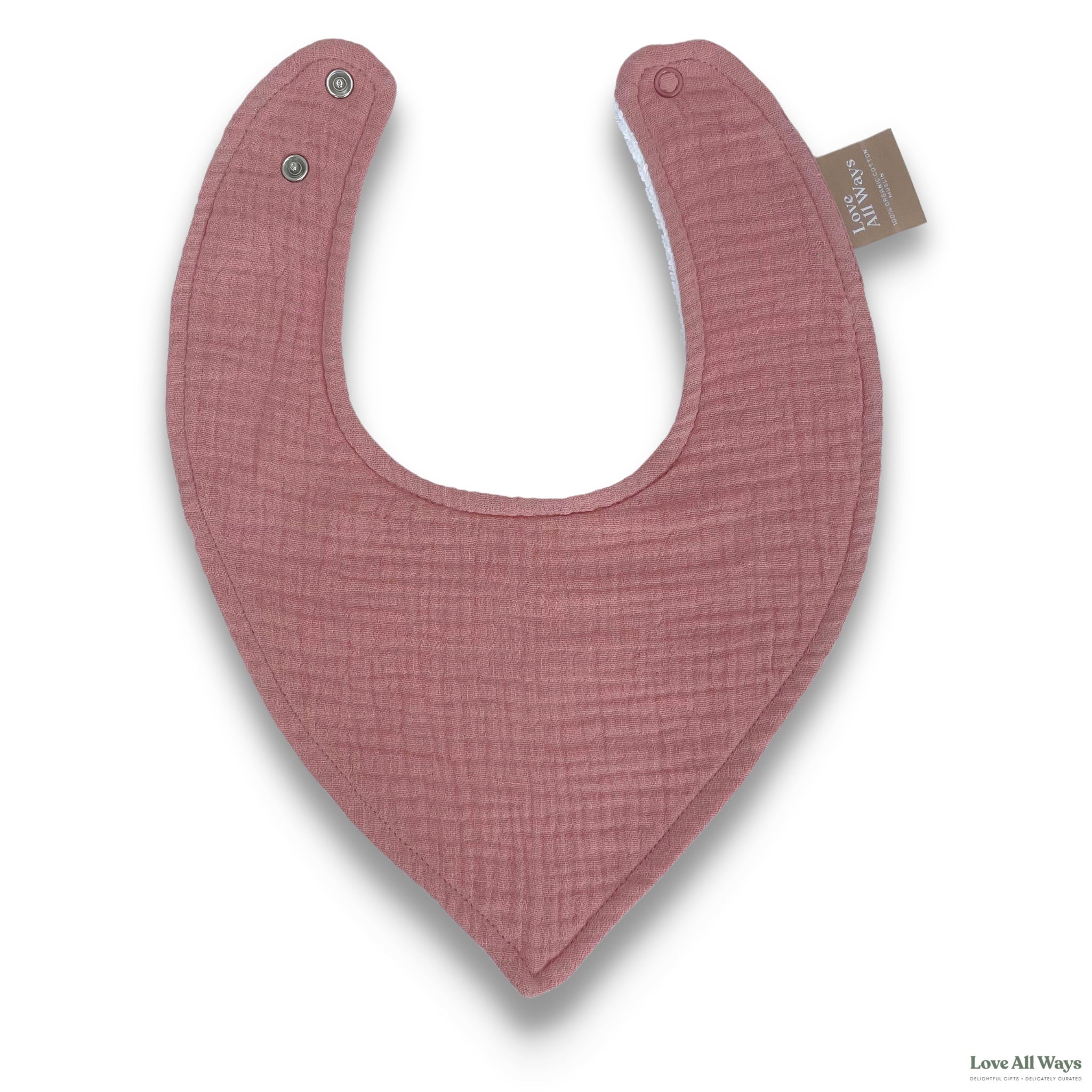 100% Organic Cotton Bandana Bib - Dark Pink