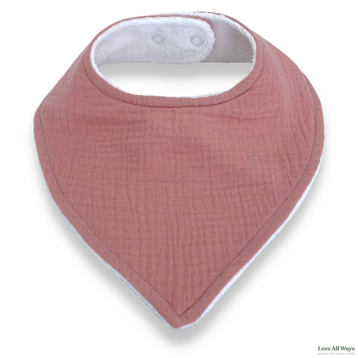 100% Organic Cotton Bandana Bib - Dark Pink