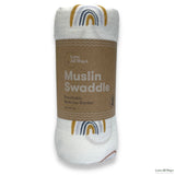 Peaceful Rainbow Cotton Muslin Swaddle